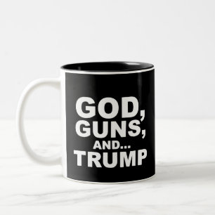 God, Guns, and Trump inauguration Day 2025 Two-Tone Coffee Mug