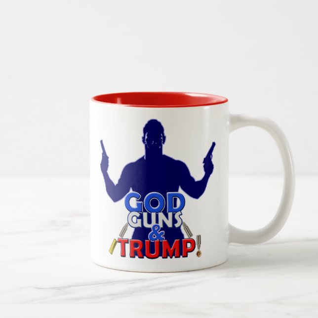 God Guns and Trump Red White Blue 2017 Coffee Cup (Right)