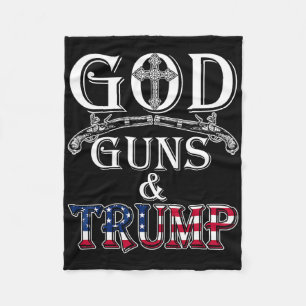 God Guns And Trump Shirt 2nd Amendment T Shirt Tru Fleece Blanket
