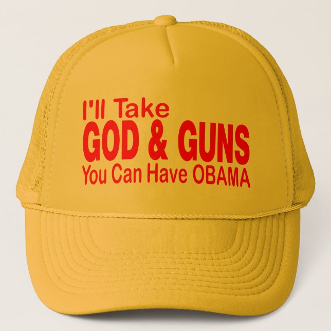 GOD & GUNS TRUCKER HAT (Front)