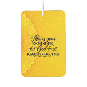 God has not forgot air freshener