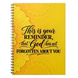 God has not forgot notebook