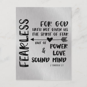 God Has not given us Spirit of Fear Scripture Postcard