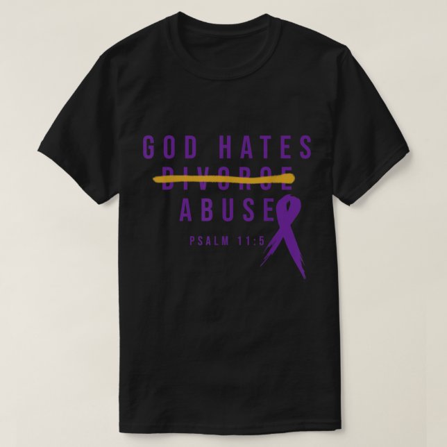God Hates Abuse  T-Shirt (Design Front)