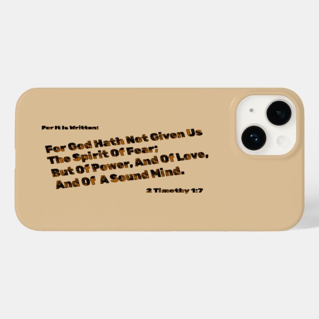 God Hath Not Given Us The Spirit Of Fear  Case-Mate iPhone Case (Back (Horizontal))
