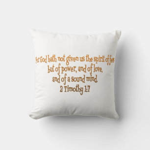 God Hath Not Given Us The Spirit Of Fear Throw Pillow