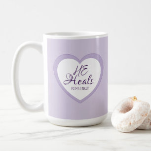 God Heals the Brokenhearted Light Purple Comfort Coffee Mug