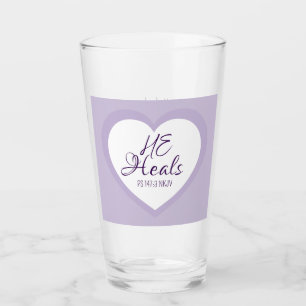 God Heals the Brokenhearted Light Purple Comfort Glass