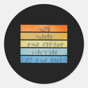 God Hears Prayers Deaf Awareness Vintage Sign Lang Classic Round Sticker