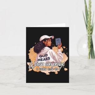 God Hears When We Pray Faith Black History Month  Card