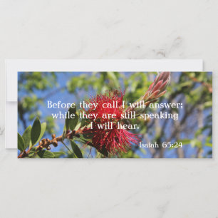 God Hears You Bible Verse Flat Card
