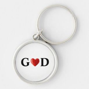 God Heart Calligraphy Keychain