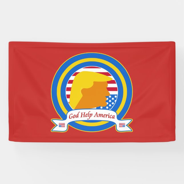 God Help America Resist Anti Trump Funny Banner (Horizontal)