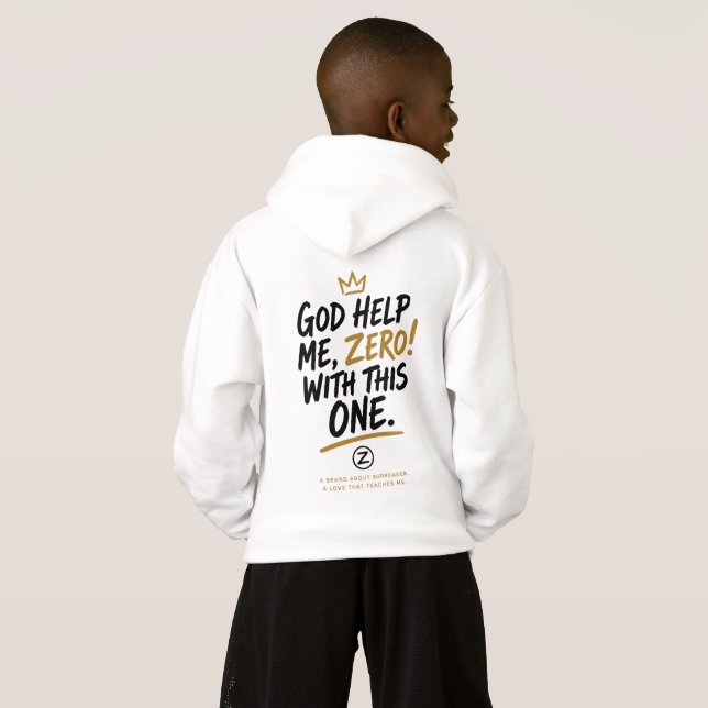 God Help Me, Zero! Boys' Pullover Hoodie (Back Full)