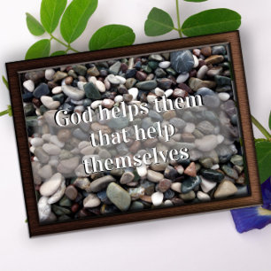 God helps them that help motivational poster