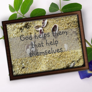 God helps them wisdom saying poster