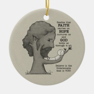 God Holds Us Ceramic Ornament