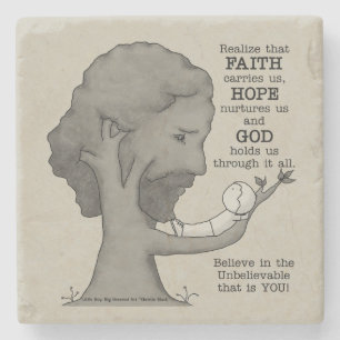 God Holds Us Stone Coaster