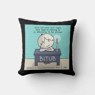 God Ignites Our Light Throw Pillow