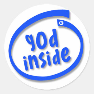 God Inside Classic Round Sticker