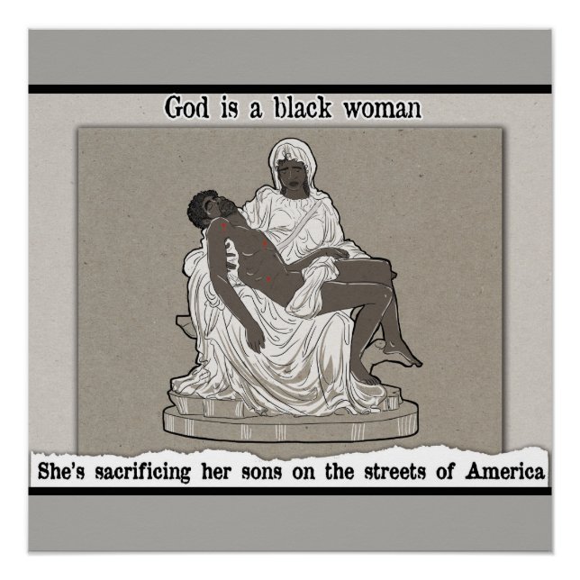 God is a black woman poster (Front)