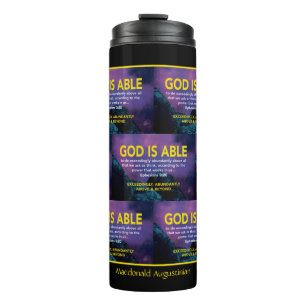 GOD IS ABLE Ephesians 3:20 Personalized Scripture Thermal Tumbler