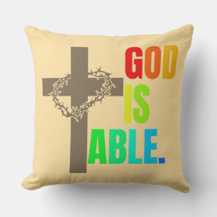 GOD IS ABLE. THROW PILLOW