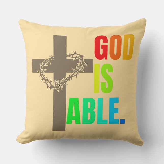GOD IS ABLE. THROW PILLOW (Front)