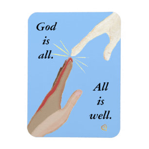 God is all, Well Energy, Multi-racial Hands Magnet