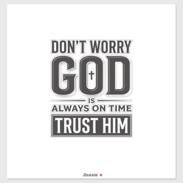 God Is Always on Time Christian Typography Design_ (Sheet)