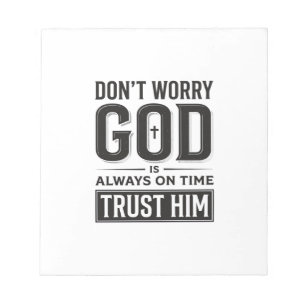 God Is Always on Time Christian Typography Design_ Notepad