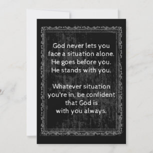 God is Always With You are Never Alone Holiday Card