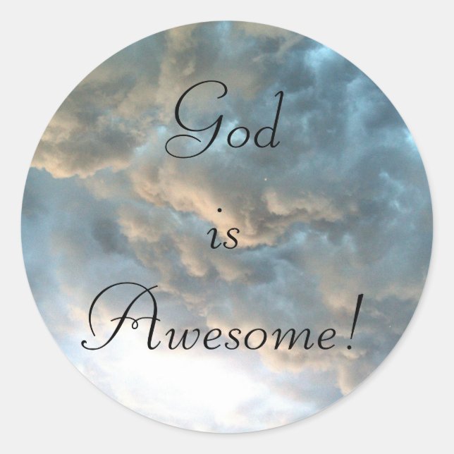 God is Awesome! Sticker (Front)