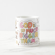 God is Bigger Motivational Christian Illustration