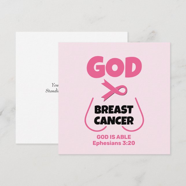 GOD IS BIGGER THAN BREAST CANCER Prayer Card (Front/Back)