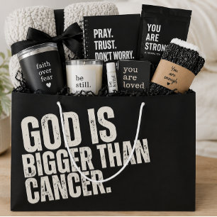 God Is Bigger Than Cancer   Cancer Care Package  Large Gift Bag