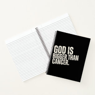 God Is Bigger Than Cancer Cancer Care Package Notebook