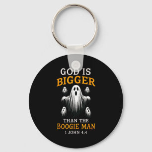God Is Bigger Than The Boogie Man Christian Hallow Keychain