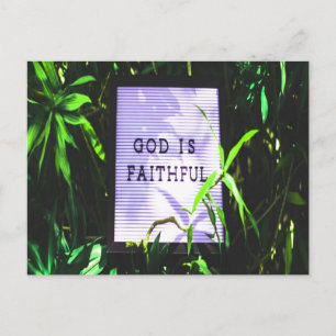 God is Faithful Christian Inspirational Postcard