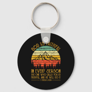 God Is Faithful In Every Season Men Women Kids Chr Keychain