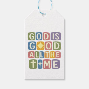 God is good All the time Retro faith Gift Tags