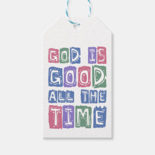 God is good All the time Retro faith Gift Tags