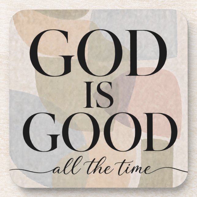 GOD IS GOOD | Christian Coaster (Front)