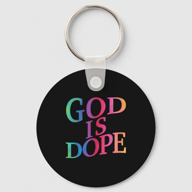 God Is Good Christian Jesus Son Sister Brother Tod Keychain (Front)