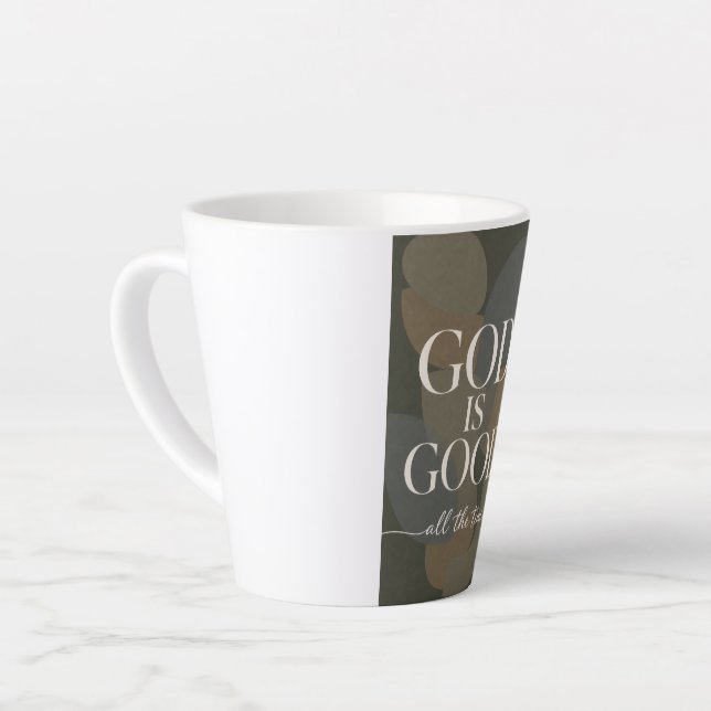 GOD IS GOOD | Christian Latte Mug (Left Angle)