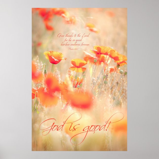 GOD IS GOOD - Christian Religious Poster Wall Art (Front)