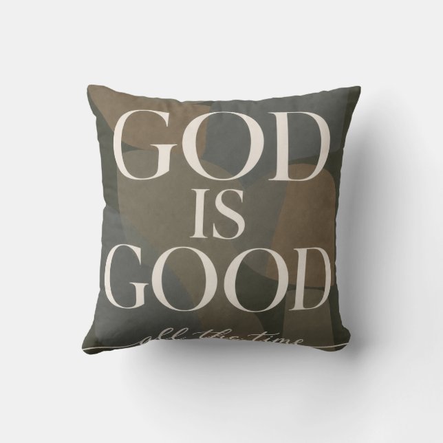 GOD IS GOOD | Christian Throw Pillow (Back)