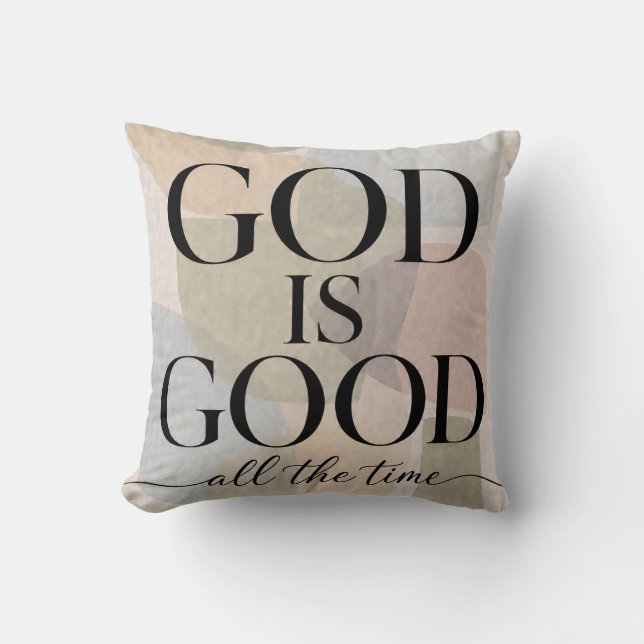 GOD IS GOOD | Christian Throw Pillow (Front)