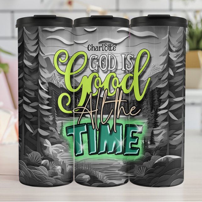 God Is Good: Grayscale Forest Thermal Tumbler (Creator Uploaded)