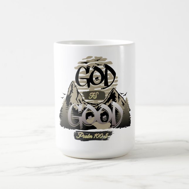 God is Good – Inspirational Christian Design Magic Mug (Center)